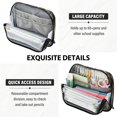 thumbnail image 5 of Standing Pencil Case with Base Large Capacity Stationery Pouch Pen Bag with Zipper for Women Men Abstract Shapes Pattern, 5 of 7