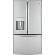 GE GYE22GYNFS 36 French Door Counter Depth Refrigerator with 22.1 cu. ft. Total Capacity  Space Saving Ice Maker  Showcase LED Lighting  in Stainless Steel