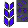 thumbnail image 4 of 6PCS Door Reflective Sticker, Anti-Scratch Warning Decal, Carbon Fiber Style for Car, Motorcycle, Truck - Blue, 4 of 8