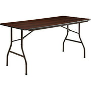 BLOSSOMZ Lorell 65755 Folding Table, 60-Inch x30-Inch x29-Inch, Mahogany