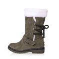 thumbnail image 1 of MAWCLOS Women Winter Boot Plush Lining Snow Boots Lace Up Slip Resistant Warm Shoes Round Toe Work Khaki 8, 1 of 2