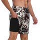 thumbnail image 2 of Balery Cow Skin Bañador para hombre, shorts de playa de secado rápido con entrepierna y forro de compresión-Small, 2 of 6