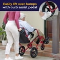 thumbnail image 3 of Silla de ruedas de transporte plegable Drive Medical EXP19LTRD Red, 3 of 6