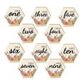thumbnail image 1 of de número de para boda, forma hexagonal, caligrafía impresa, numerada para decoración de , , , Gloria Signos de números, 1 of 7