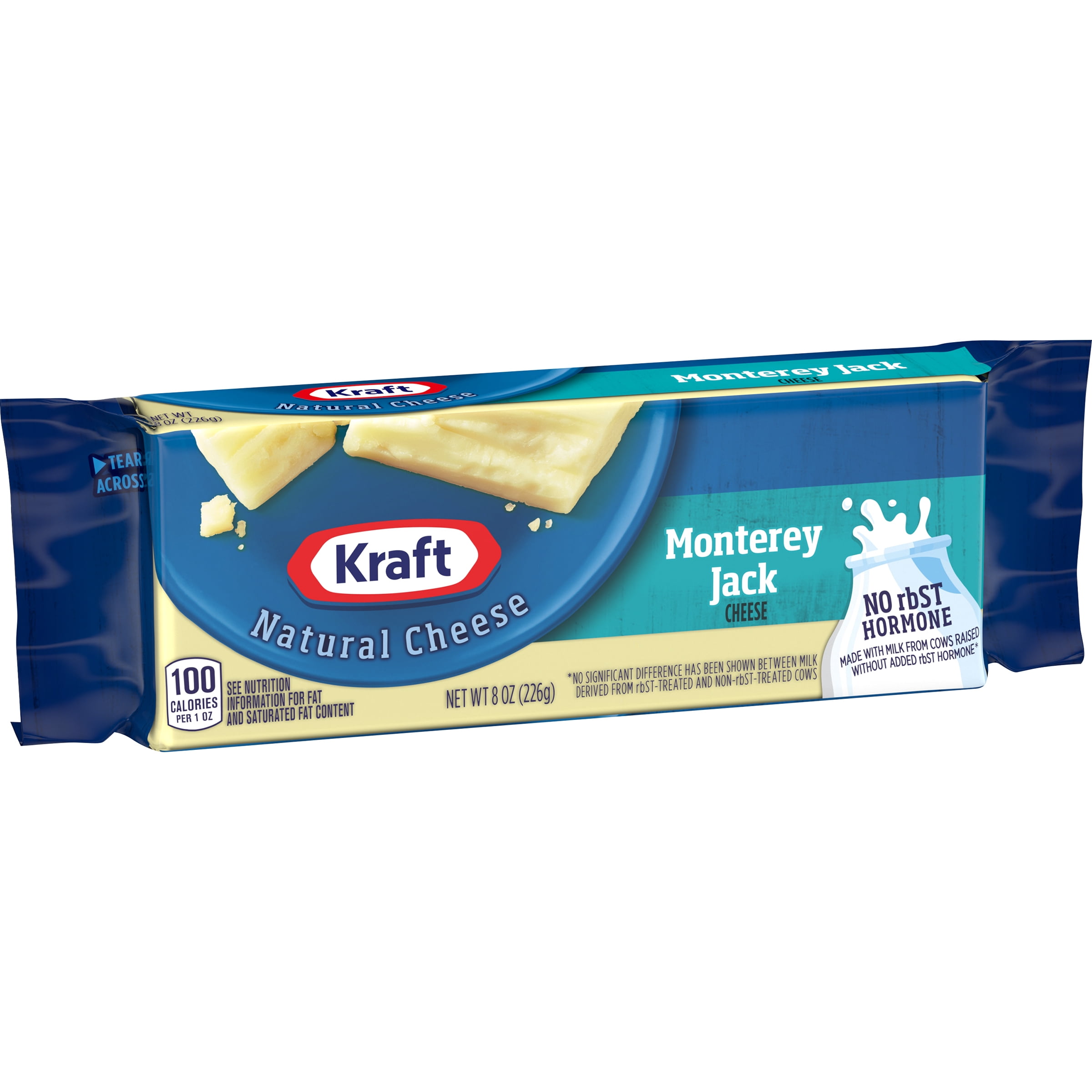 Kraft Monterey Jack Cheese Block, 8 oz Wrapper