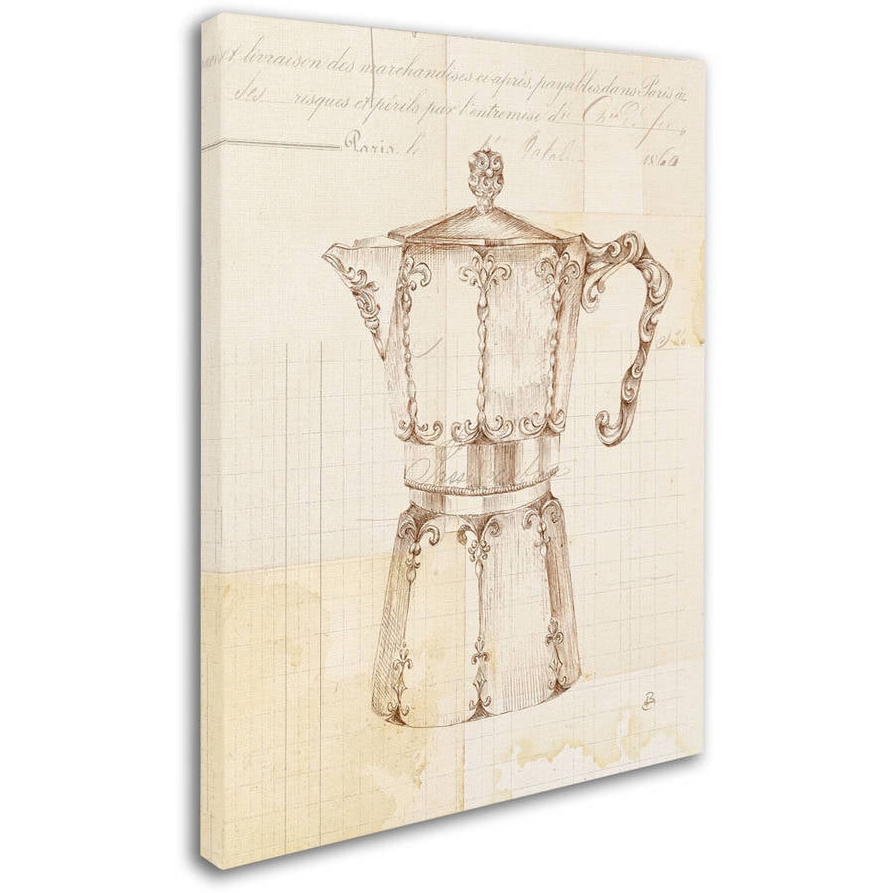 Trademark Fine Art "Authentic Coffee III" Canvas Art by Daphne Brissonnet