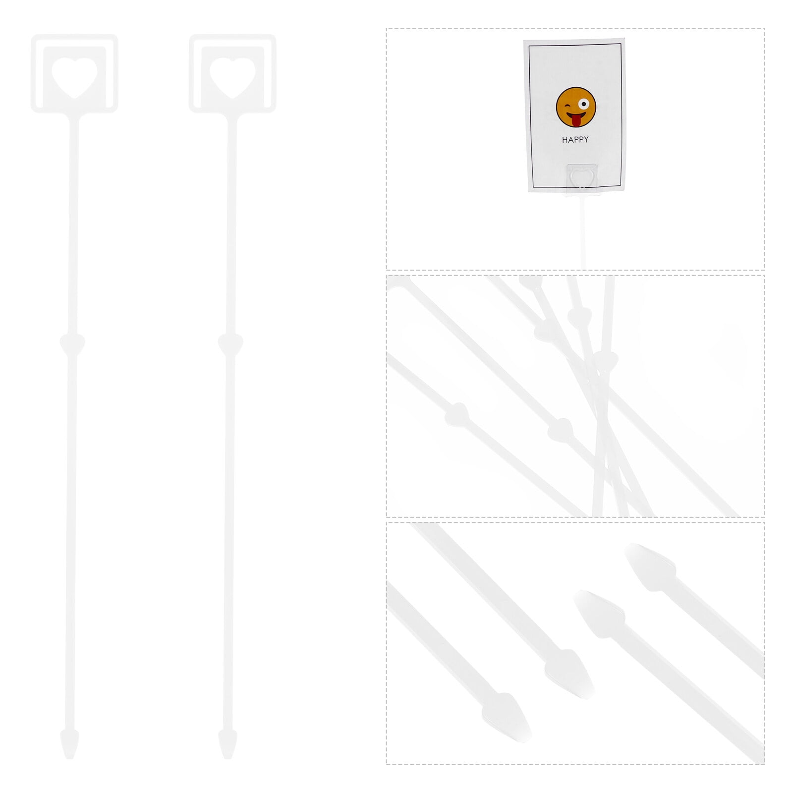 RENACLIPY Memo Clip Transparent, Easy to Use, Firm Stand, Ideal for Party Decor, 150Pcs
