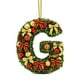 thumbnail image 1 of Adornos navideños artesanales decorativos para el árbol, monogramas decorativos acrílicos 2D con gorro de Papá Noel, 26 letras, adornos navideños colgantes para manualidades, decoración navideña para, 1 of 5