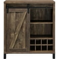 thumbnail image 3 of Bowery Hill Modern Bar Cabinet with Sliding Door in Rustic Oak, 3 of 8