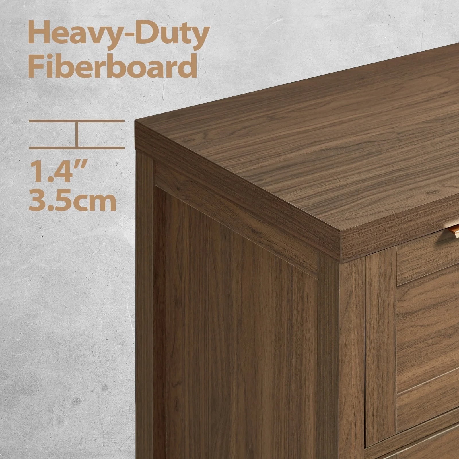 ARKANTOS Wooden 7 Drawer Dressers, 47 Inch Wide Chests of Drawers for Bedroom, Deep Walnut