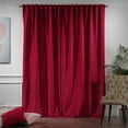 thumbnail image 2 of 3S Brother's Solid Luxury Matte Velvet Soft Curtains Set of 2 Panels Hanging Back Tap & Rod Pocket Home Décor Bedroom Kitchen Office Windows Room Darkering ( Red-52"x120"), 2 of 6