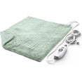 thumbnail image 1 of WeightedWarmth Extra-Wide Weighted Heating Pad for Cramps, Back, & Shoulder Joint Relief, 3.5 lbs, 6 Heat Settings, Microplush, Machine Washable, 2 Hr Auto Shut-Off, 20”x24” (Jade), 1 of 8