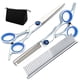thumbnail image 1 of Kit de tijeras de peluquería canina de acero inoxidable, cómodo tornillo ajustable, tijeras de peluquería profesionales 6 en 1 para mascotas, 1 of 10