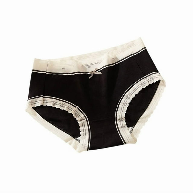 Qepwscx sous-Vêtements en Coton pour Femmes Bikini Rouge Confortable Bikini Noir
