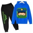 thumbnail image 3 of 2024 Nueva ropa para niños, conjunto de sudadera con capucha y pantalón, zapatillas deportivas, ropa deportiva para niños y niñas, otoño y primavera, 2 piezas, ropa para niñas pequeñas, 3 of 5
