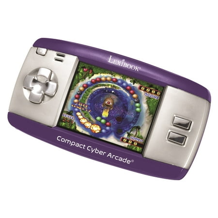 Lexibook Compact Cyber Arcade Portable Gaming Console, 250 Games, LCD, Purple, JL2375PR
