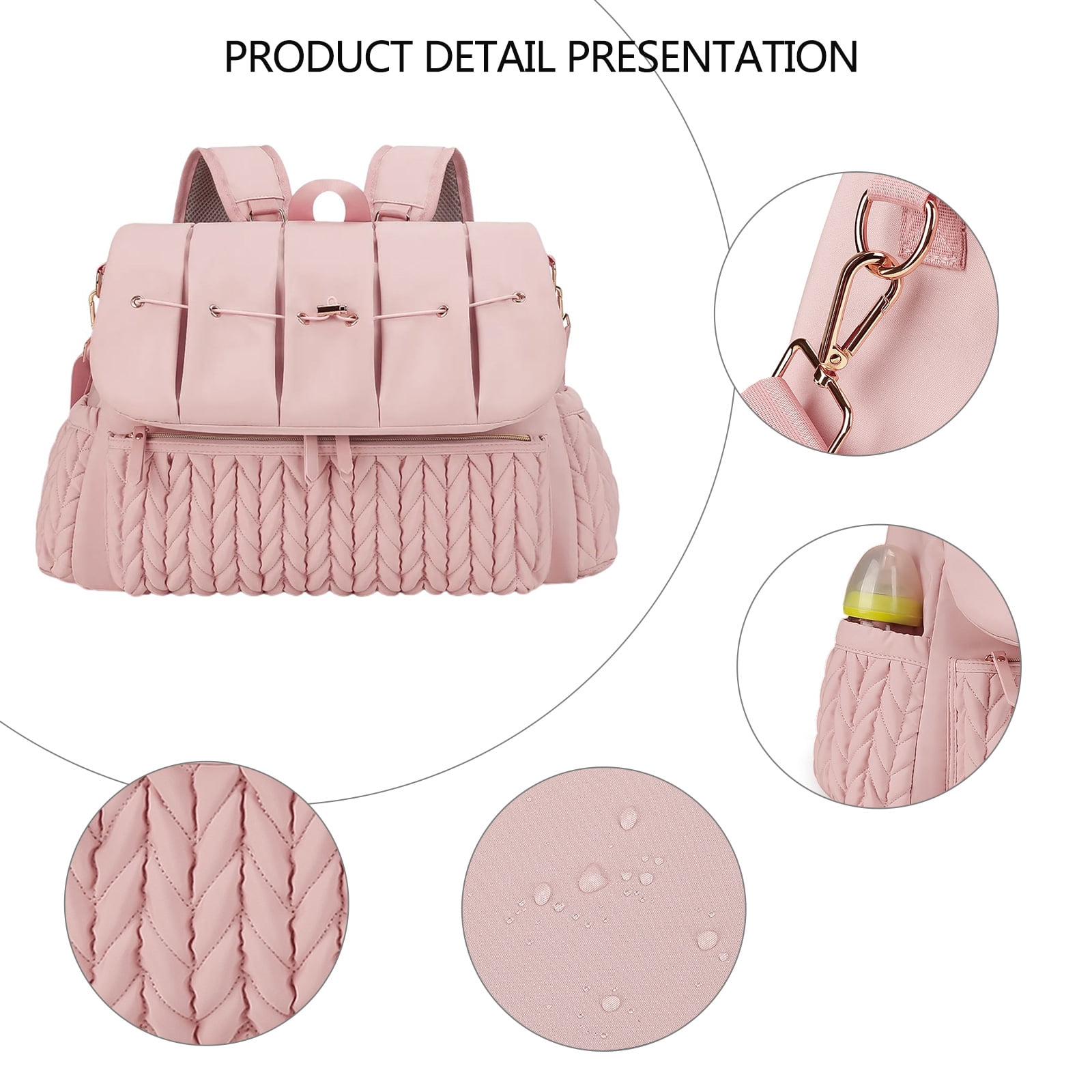 Multifunctional Diaper Bag Backpack with Changing Pad Large Capacity Foldable Travel Nappy Bag Multifunctional Diaper Bag