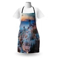 thumbnail image 3 of Landscape Apron, Touristic Houses Traditional Architecture Composition at Sunset by the Ocean, Unisex Kitchen Bib with Adjustable Neck for Cooking Gardening, Adult Size, Multicolor, by Ambesonne, 3 of 4