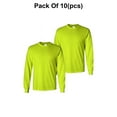 thumbnail image 1 of Radyan Hi Visibility Men's Long Sleeve Safety Shirts - 10 Pack, 100% Polyester, Size: Adult, 1 of 5