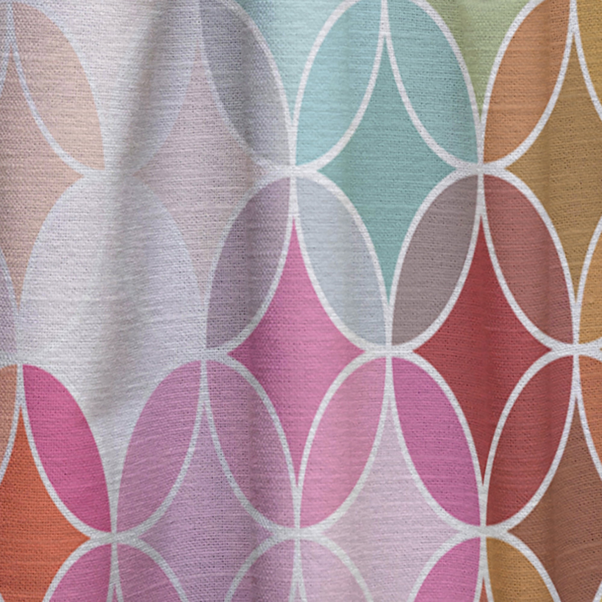 Designart 'Retro Geometrical Design II' Mid-Century Modern Curtain Panel