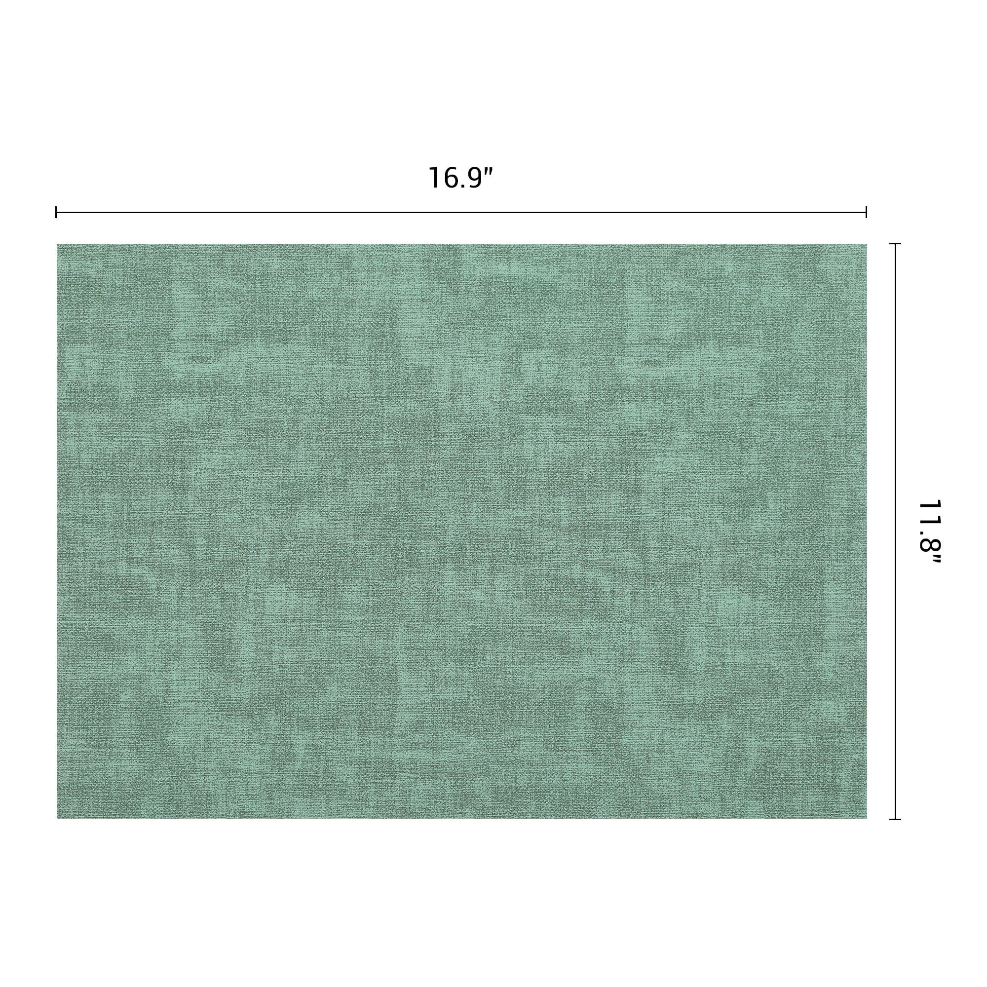 Unique Bargains 6pcs Stylish Faux Leather Placemats Teal 16.9"x11.8"