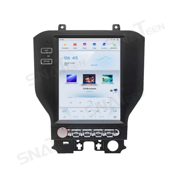 SNATEEN Android 13 Car Radio for Ford Mustang 2014-2021 Head Unit Stereo 10.4 inch Touchscreen Wireless CarPlay GPS Navigation Multimedia Player