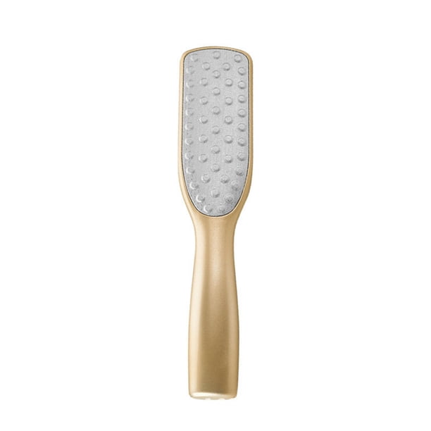 Soidarity Rascador de pies de doble cara de acero inoxidable para cuidado exfoliante, raspador profesional, callos, piel muerta, pedicura, removedor de Cuerpo del baño Oro Soidarity CE015565-03