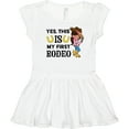 thumbnail image 3 of Inktastic Yes, this IS my First Rodeo- cowgirl in hat and boots Girls Toddler Dress, 3 of 5