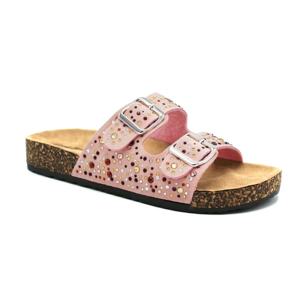 women's casual buckle straps sandals flip flop platform footbed sandals