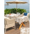 thumbnail image 4 of Outdoor Tablecloth with Umbrella Hole & Zipper, Light Brown Coastal Rectangle Tablecloth 60x120 Inch, Beach Starfish Nautical Coral Shell Summer Patio Table Cover Waterproof Table Cloth for Picnic, 4 of 7