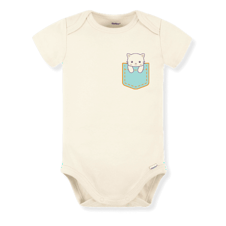 Cute Cat Baby Bodysuit Toddler & Kids T-Shirt Soft Cotton Outfit Baby Shower Gift 0-3m Natural