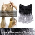 thumbnail image 2 of 20” Invisible Wire Hair Extensions Miracle Secret Fish Line Hairpieces Silky Straight Synthetic hair, 2 of 4