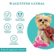Haute Diggity Dog Wagentino Plush Squeaky Sandal Dog Toy, Hot Pink, One Size