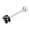 Black, variant on 14G Barbell Tongue Ring with UV Acrylic Dice Bead Surgical Steel Piercing Jewelry for Women Sold Each