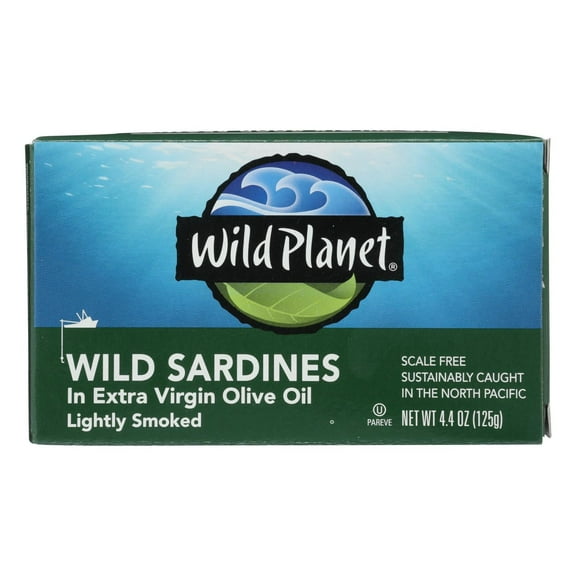 Wild Planet Wild Sardines in Extra Virgin Olive Oil 4.4 oz Pack of 4