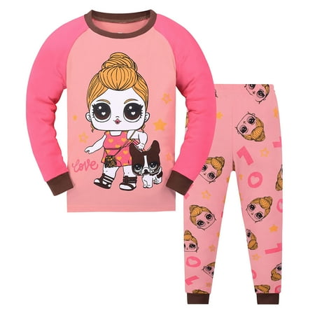 

Yzengfg Toddler Kids Baby Boys Girls Pajamas Sleepwear Cute Casual Print Long Sleeve Top Trousers Outfits Set Watermelon Red Size 2-3 Years