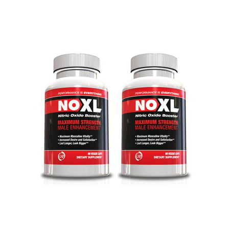 NO XL-Homme Supplément-oxyde nitrique Performance Booster, 90 capsules, (pack de 2, Pre supplément d'entraînement, plein mois d'approvisionnement,