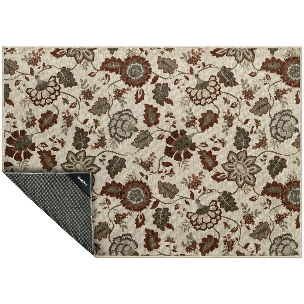 GelPro Nevermove MachineWashable Caroline Kitchen Accent Rug, Charcoal, 24"W x 34"L Walmart