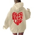 thumbnail image 6 of Winter Savings Clearacne Zip up Hoodie Women Women's Long Sleeved More Self Love Letter Printed Hoodie Hoodie Hoodie, 6 of 6