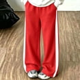 thumbnail image 2 of Edvintorg Girls Sweatpants Color Block Elastic Waisted Casual Jogger Fleece Loose Wide Leg Workout Pant with Pocket Clothes for Teen Girls Size 5-15, 2 of 9
