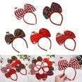 thumbnail image 2 of ZPAQI 12PCS 2024 New Year Party Headband Hair Hoop Big Bow Colored Festive Hair Hoop, 2 of 20