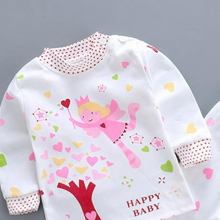 

Ocuuer Baby Boys Girls Underwear Pajamas Set Long Sleeve Tops Pants (Pink 3-9M)