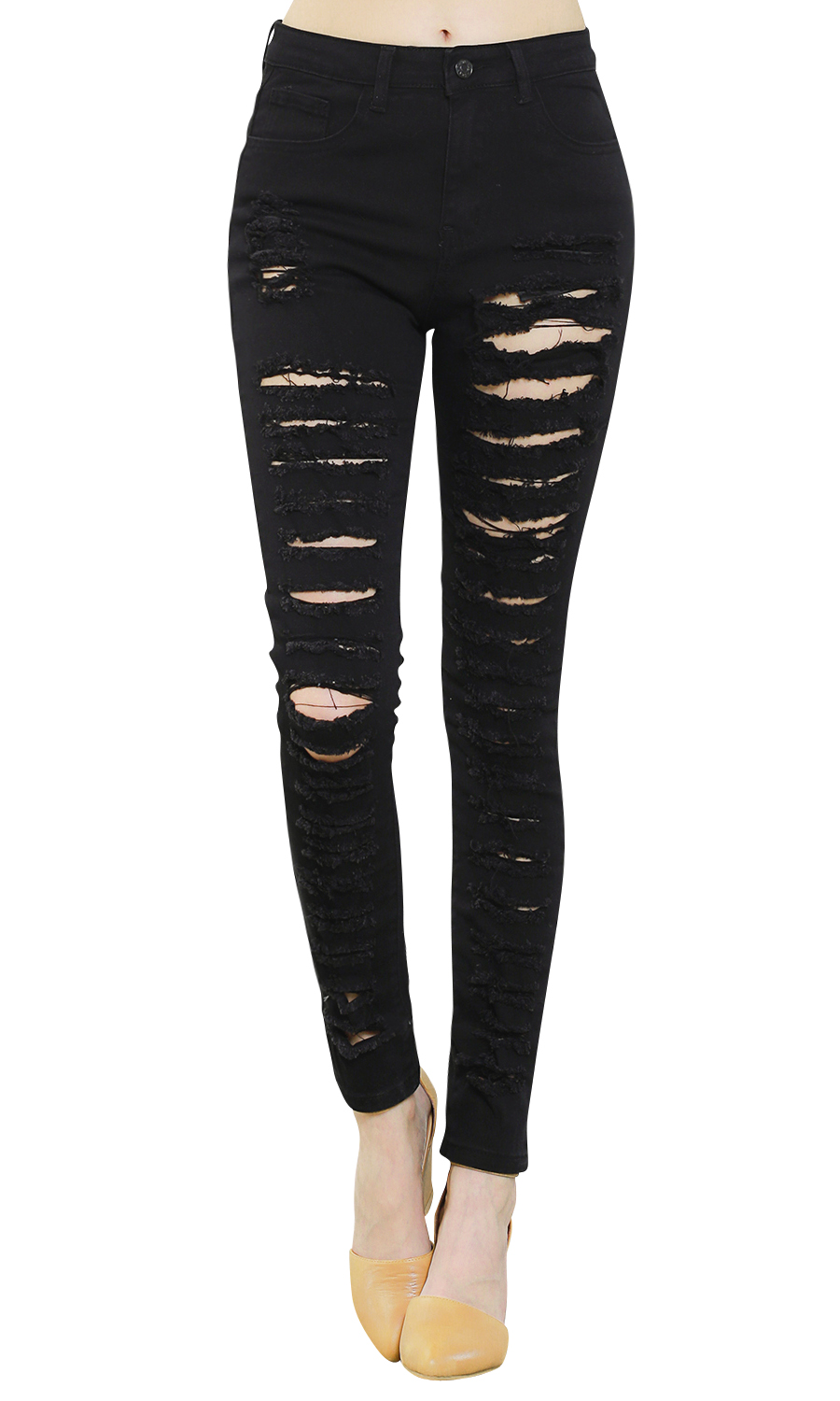 black pants with holes