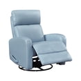 thumbnail image 6 of OakvillePark Bramblecrest Leather Match Swivel Glider Reclining Chair, Blue, 6 of 14