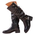 thumbnail image 3 of Heel Knee High Riding Boots Solid High Top Footwear Fashionable Autumn Winter Women's, 3 of 7