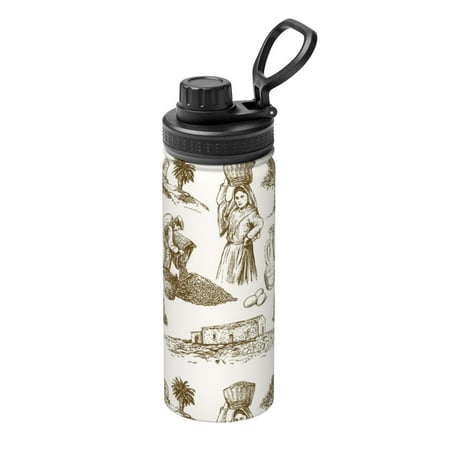 

Ocsxa Olive Picking Print 18oz Stainless Steel Water Bottle Unisex Water Bottle Insulated Sports Water Cup Flask for Cold Water Drinks/Sports/Travel/Car/School