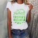 thumbnail image 2 of Camisetas con estampado del Día de San Patricio y cuello redondo para mujer, blusas femeninas cómodas a la moda, Tops Fridja bn1527, 2 of 9