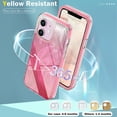 thumbnail image 6 of iPhone 11 Case with Screen Protector, Gradient Color Feather Pattern Full Body Shockproof Protective Anti-Scratch Drop Proof Slim Fit Phone Case for Apple iPhone 11, Rose, 6 of 7