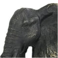 thumbnail image 6 of 10" x 7" Bronze Polystone Elephant Sculpture with Gold Detailing, by DecMode, 6 of 10