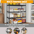 thumbnail image 5 of 5 Tier Garage Wire Shelving Unit, 2500 LB Capacity, Heavy Duty Adjustable Metal Storage Shelves, Industrial Storage Racks for Warehouse Shop Basement, Black, 5 of 6